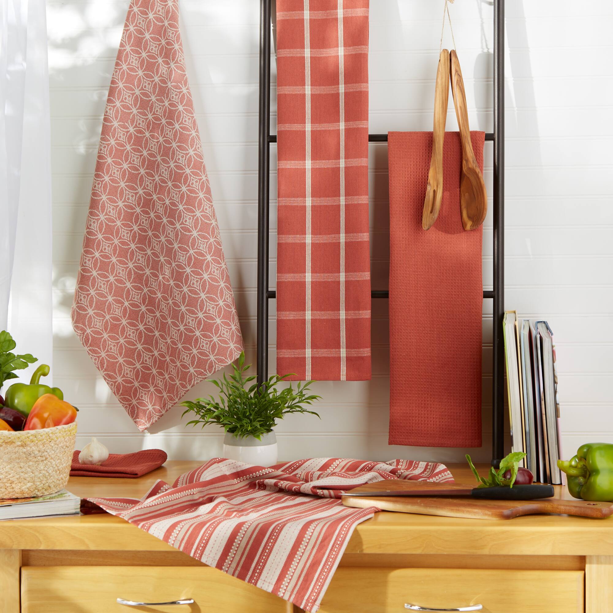 DII® Assorted Spice Dishtowel & Dishcloth (Set of 5)